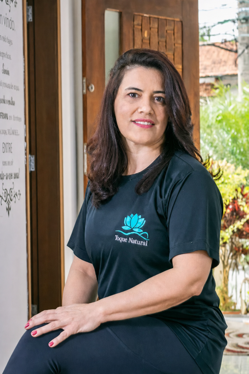 Erilene, fundadora e massoterapeuta da Toque Natural